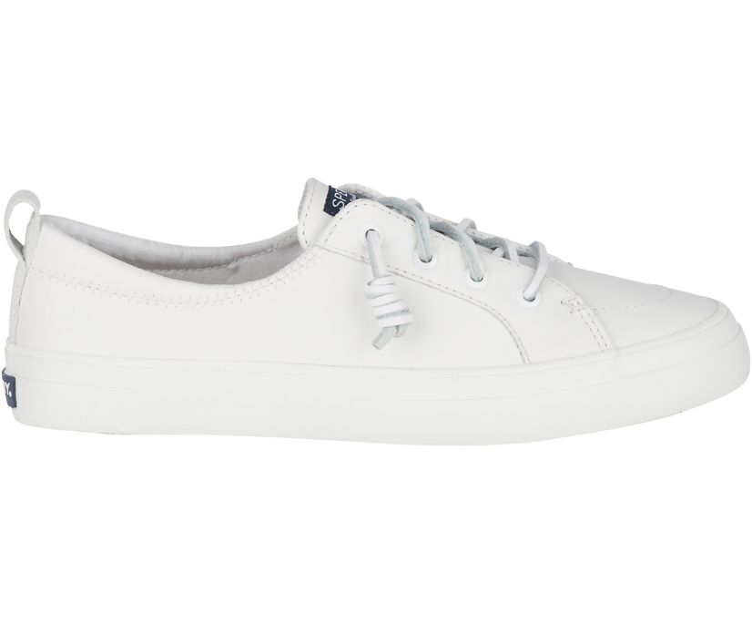 Sperry Crest Vibe Leather Sneakers - Women's Sneakers - White [ZE5607824] Sperry Ireland